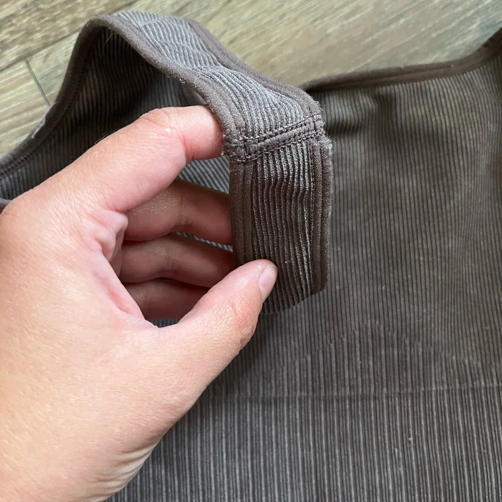 Target Brown Ribbed Sports Bra - Picture 3 of 5